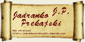 Jadranko Prekajski vizit kartica